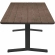Aeris 9 Piece Outdoor Dining Set in Black Aluminum, Faux Wood & Gray Fabric