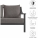 Terrace Outdoor Sofa in Graphite Gray Fabric & Carbon Aluminum