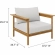 Wren Outdoor Accent Arm Chair & Ottoman Set in Sail White Fabric & Teak