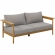 Wren 6 Piece Outdoor Sofa Set in Driftwood Brown Fabric & Teak