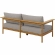 Wren Outdoor Sofa in Driftwood Brown Fabric & Teak