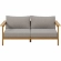 Wren Outdoor Sofa in Driftwood Brown Fabric & Teak