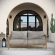 Wren Outdoor Sofa in Driftwood Brown Fabric & Teak