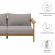 Wren Outdoor Sofa in Driftwood Brown Fabric & Teak