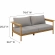 Wren 6 Piece Outdoor Sofa Set in Driftwood Brown Fabric & Teak