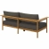 Wren Outdoor Sofa in Flint Gray Fabric & Teak