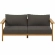 Wren Outdoor Sofa in Flint Gray Fabric & Teak