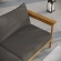 Wren Outdoor Sofa in Flint Gray Fabric & Teak