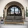 Wren Outdoor Sofa in Flint Gray Fabric & Teak