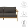 Wren Outdoor Sofa in Flint Gray Fabric & Teak