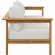 Wren Outdoor Sofa in Sail White Fabric & Teak