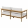 Wren Outdoor Sofa in Sail White Fabric & Teak