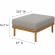 Wren Outdoor Accent Arm Chair & Ottoman Set in Driftwood Brown Fabric & Teak