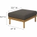 Wren Outdoor Accent Arm Chair & Ottoman Set in Flint Gray Fabric & Teak