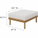 Wren Outdoor Accent Arm Chair & Ottoman Set in Sail White Fabric & Teak