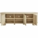 Overture 63" Oval TV STand in Faux Travertine