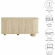 Overture 63" Oval TV STand in Faux Travertine