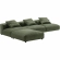 Solace 4 Piece Modular Sectional Sofa in Fern Green Corduroy