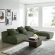 Solace 4 Piece Modular Sectional Sofa in Fern Green Corduroy