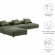 Solace 4 Piece Modular Sectional Sofa in Fern Green Corduroy