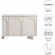Flux Arched 3 Door Sideboard in White Washed Finish