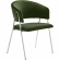 Nella Dining Chair in Moss Green Performance Velvet & Silver Metal (Set of 2)