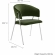 Nella Dining Chair in Moss Green Performance Velvet & Silver Metal (Set of 2)