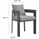 Tahoe 5 Piece Outdoor Round Dining Set in Gray Fabric & Gray Aluminum