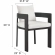 Tahoe 5 Piece Outdoor Round Dining Set in White Fabric & Gray Aluminum
