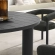 Nautica 5 Piece Round Outdoor Dining Table Set in Gray Fabric & Graphite Aluminum