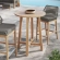 Wellspring 36" Outdoor Bar Table in Natural Finish Teak Wood