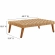 Thames 4 Piece Outdoor Loveseat Set in Natural Wicker Rattan & Gray Fabric