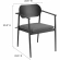 Aeris 9 Piece Outdoor Dining Set in Black Aluminum, Faux Wood & Gray Fabric