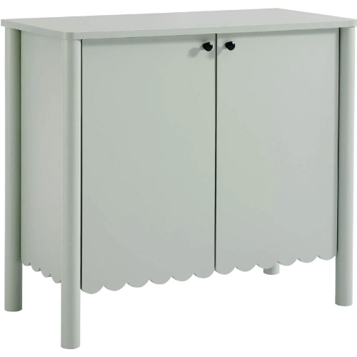 Emmeline 35" 2 Door Scalloped Sideboard Cabinet in Sage Green