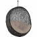 Encase Swing Outdoor Lounge Chair in Poly Rattan with Beige Cushion