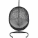 Encase Swing Outdoor Lounge Chair in Poly Rattan with Gray Cushion