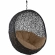 Encase Swing Outdoor Lounge Chair in Poly Rattan with Mocha Cushion