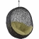 Encase Swing Outdoor Lounge Chair in Poly Rattan with Peridot Cushion