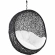 Encase Swing Outdoor Lounge Chair in Poly Rattan with White Cushion