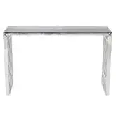 Gridiron Console Table in Stainless Steel