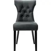 Silhouette Dining Chair in Black Leatherette