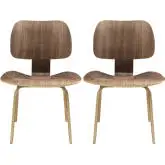 Fathom Dining Chair in Walnut Finish Wood (Set of 2)