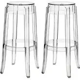 Casper Bar Stool in Clear Polycarbonate (Set of 2)