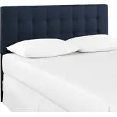 Lily King Fabric Headboard in Tufted Navy