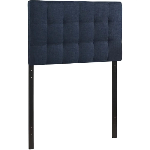 Lily Twin Fabric Headboard in Tufted Navy
