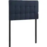 Lily Twin Fabric Headboard in Tufted Navy