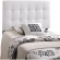 Lily Twin Tufted Leatherette Headboard in White