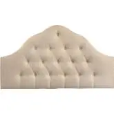 Sovereign Queen Tufted Fabric Headboard in Beige