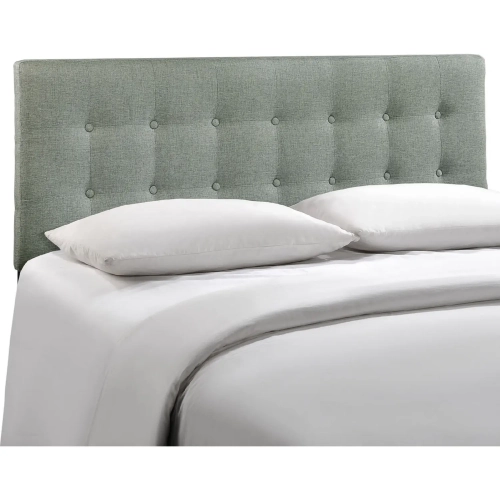 Emily Full Tufted Gray Fabric Headboard