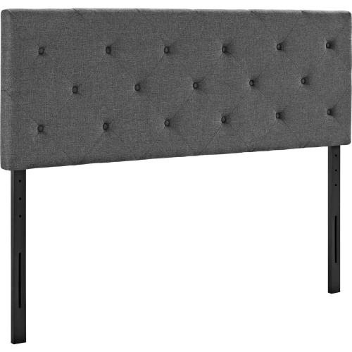 Terisa King Headboard in Tufted Gray Fabric